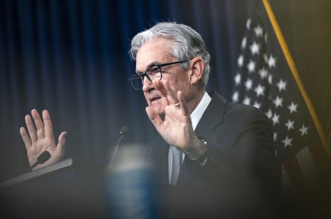 US Federal Reserve Board Chairman Jerome Powell delivers remarks after the Fed refrained from raising interest rates following its two-day conference at the Federal Reserve in Washington, DC, USA, 01 November 2023.