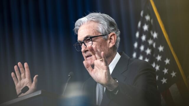 US Federal Reserve Board Chairman Jerome Powell delivers remarks after the Fed refrained from raising interest rates following its two-day conference at the Federal Reserve in Washington, DC, USA, 01 November 2023.