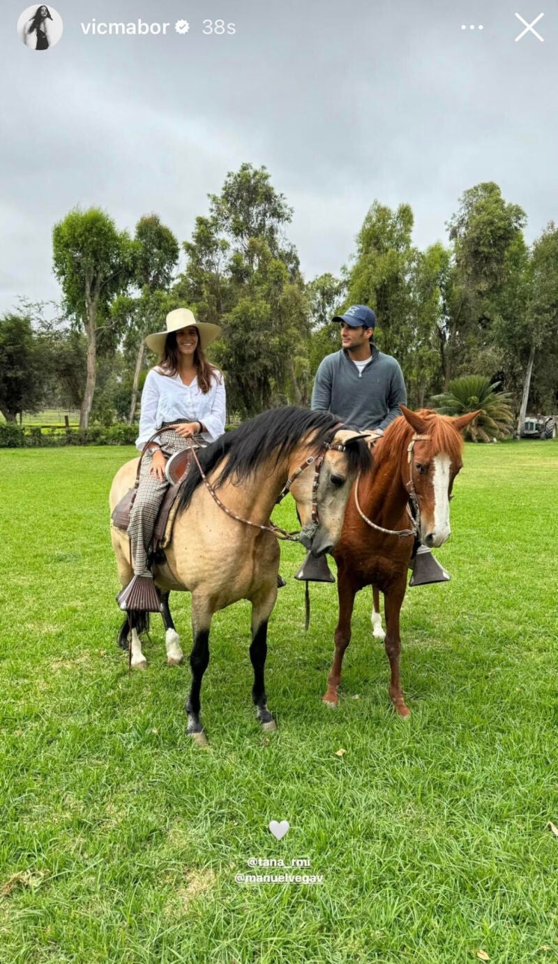 Tana Rivera y su novio, en Perú.