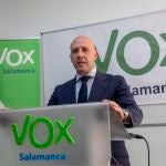 El portavoz del Grupo Vox en las Cortes, Carlos Menéndez