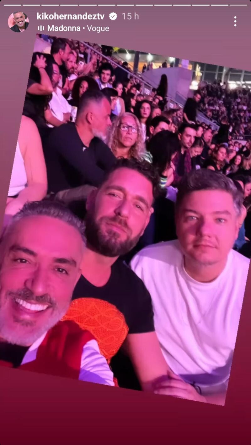 Kiko Hernández y Fran Antón en el concierto de Madonna.