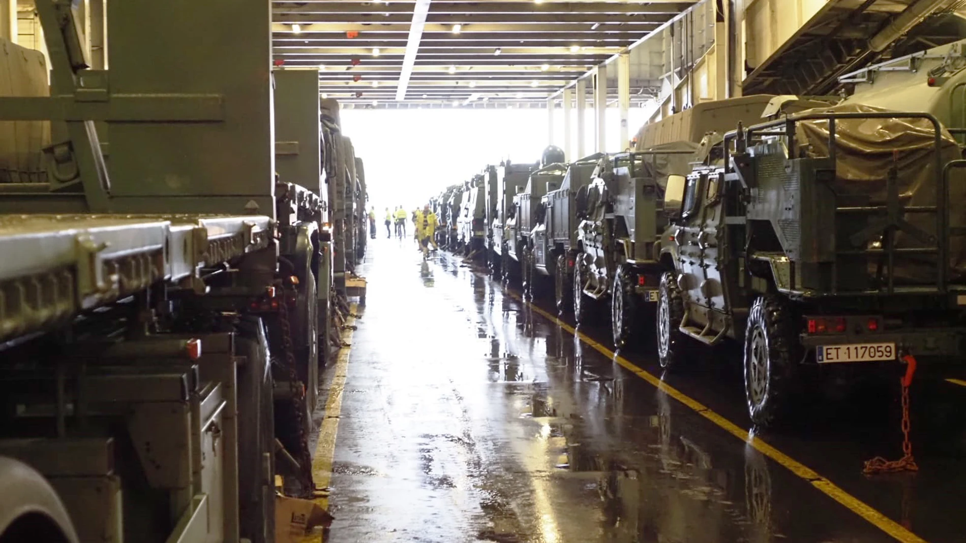 Los vehículos españoles para el ejercicio de la OTAN en Eslovenia