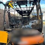 Estado en el que quedó el autobús