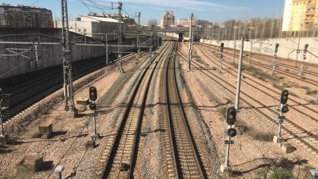 Vías de tren en la estación de Córdoba