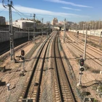 Vías de tren en la estación de Córdoba