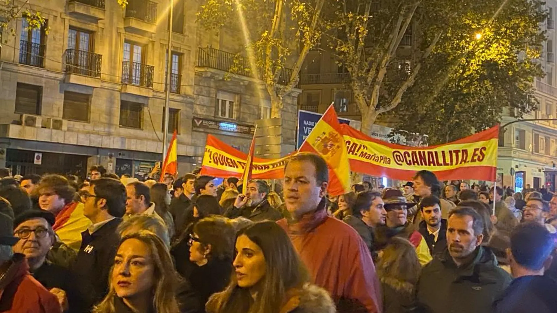 Manifestación en Ferraz, Madrid 