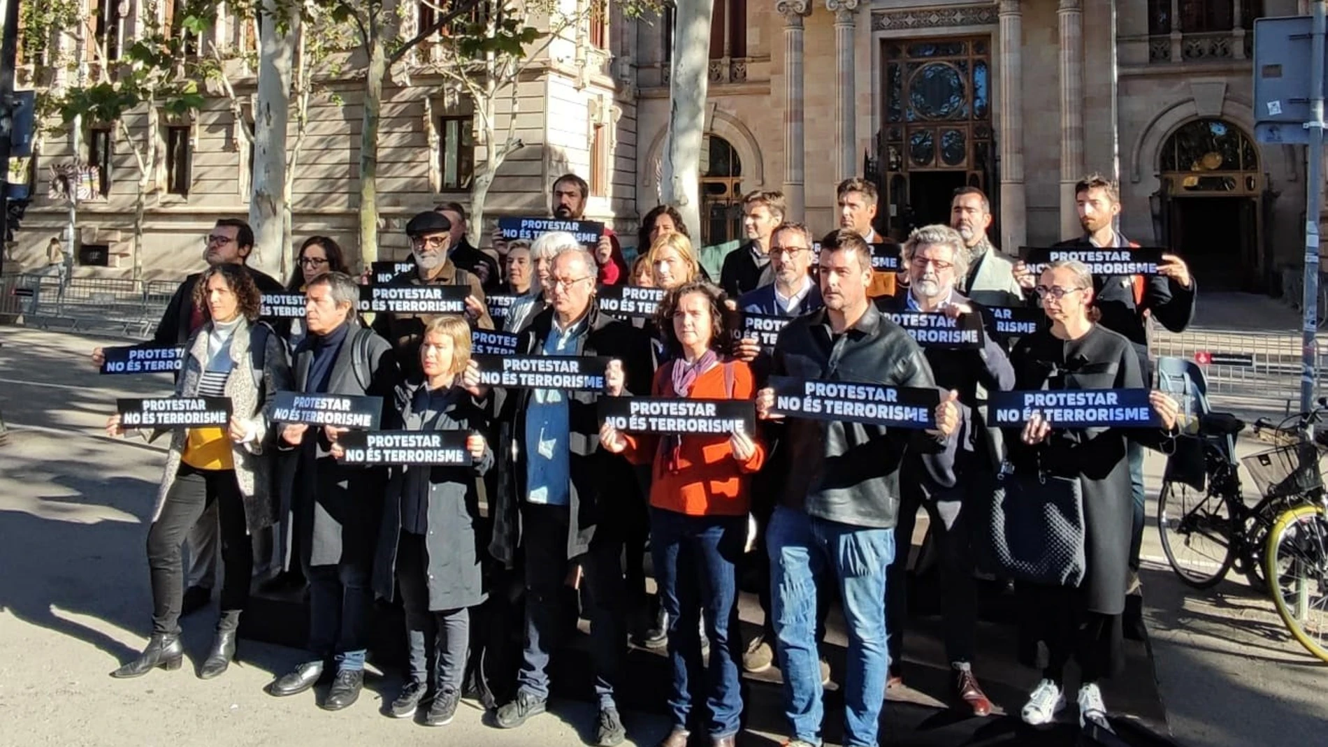 Representantes de ERC, Junts, CUP y comuns protestan contra la investigación de la AN contra Puigdemont y Rovira EUROPA PRESS 07/11/2023