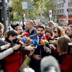 El presidente murciano, Fernando López Miras, en un contacto con los medios de comunicación