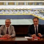 García Carbayo y Ricardo Rivero durante la rueda de prensa