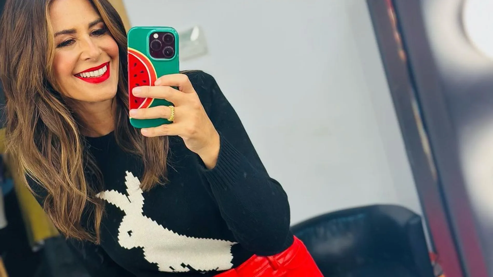Nuria Roca con su último look en 'El Hormiguero'.
