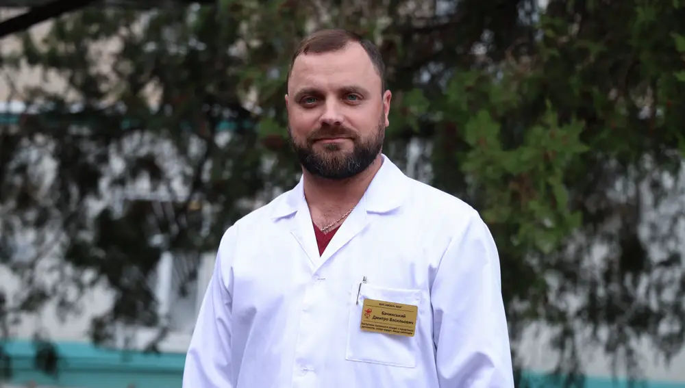 Dmitro Bachynski, director of surgical care at the Mikolaiv hospital.  Oleksandr Ratushniak