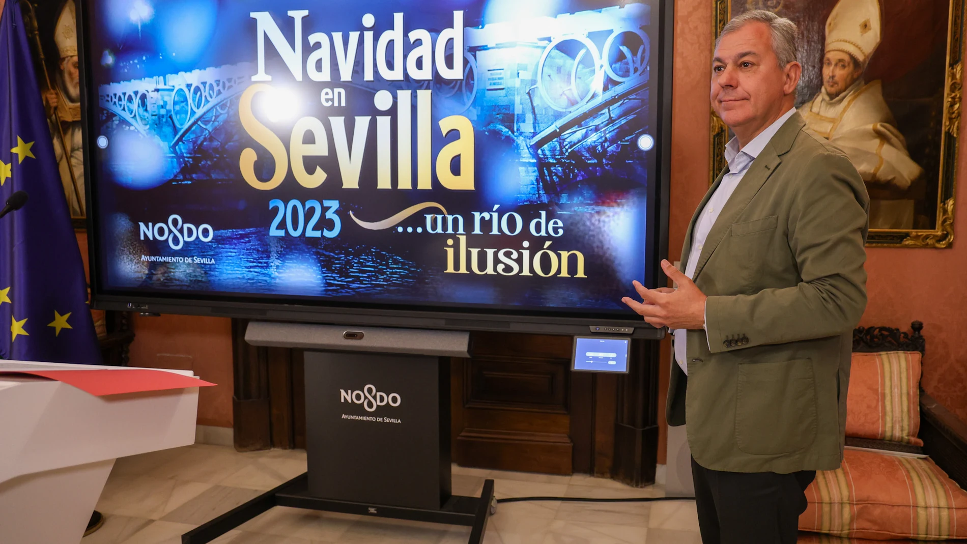 José Luis Sanz, presenta la campaña de Navidad del Ayuntamiento de Sevilla