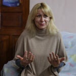 Oksana, natural de Jersón, vive con sus hijos en un centro para desplazados internos en Mikolaiv Firma: Oleksandr Ratushniak