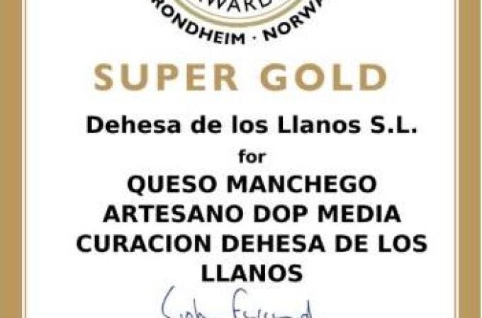 Manchego Artesano Media Curación, medalla Supergold