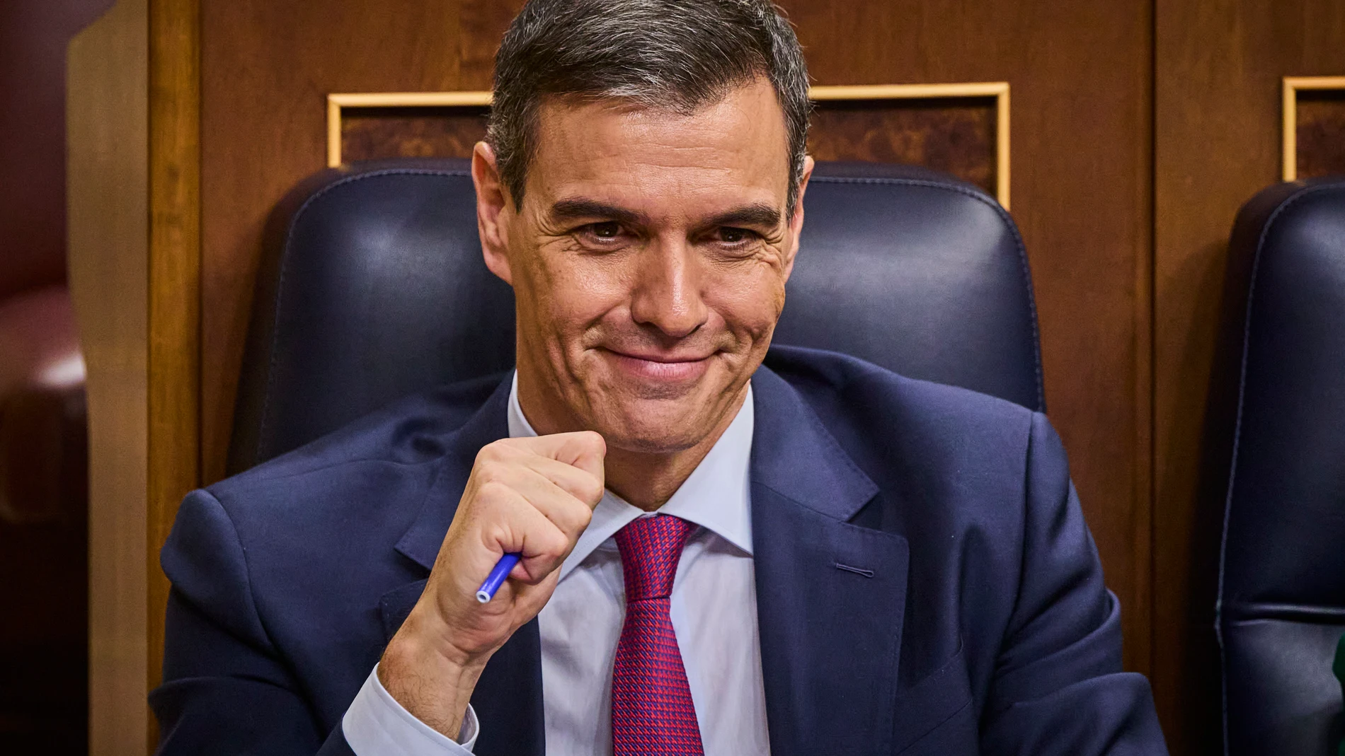 Pedro Sanchez durante el pleno de investidura en el Congreso de los Diputados. © Alberto R. Roldán / Diario La Razón. 15 11 2023