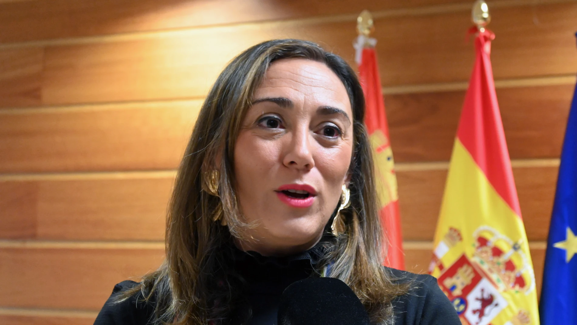 La consejera de Movilidad y Transformación Digital, María González Corral, explica el acuerdo