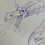 Uno de los dibujos de Steve Smallman en sus cuadernos privados