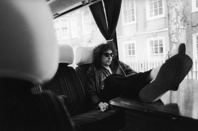 Bob Dylan, American singer and musician, during a tour in Europe. London, on June 16, 1978. 