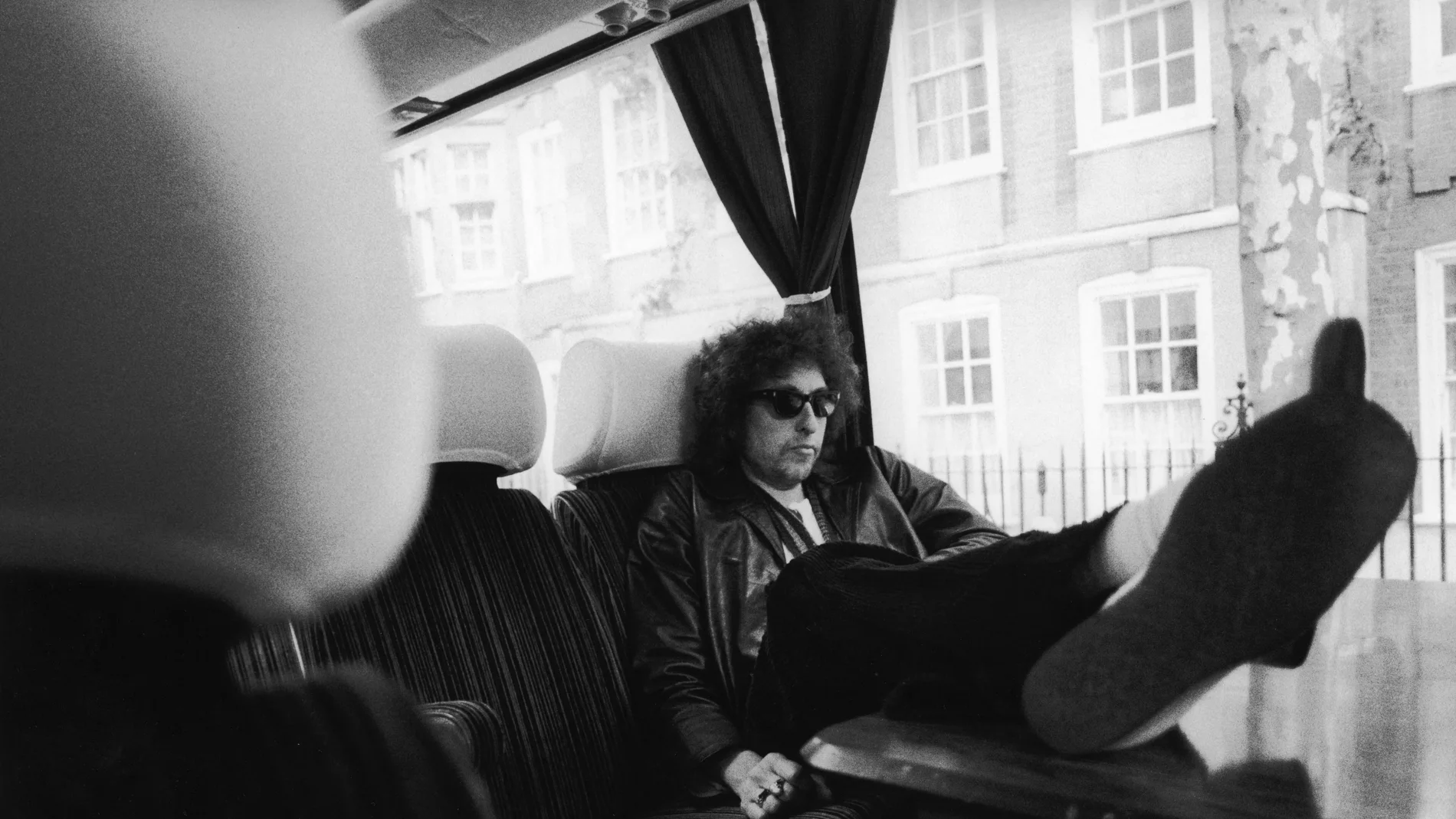 Bob Dylan, American singer and musician, during a tour in Europe. London, on June 16, 1978. 