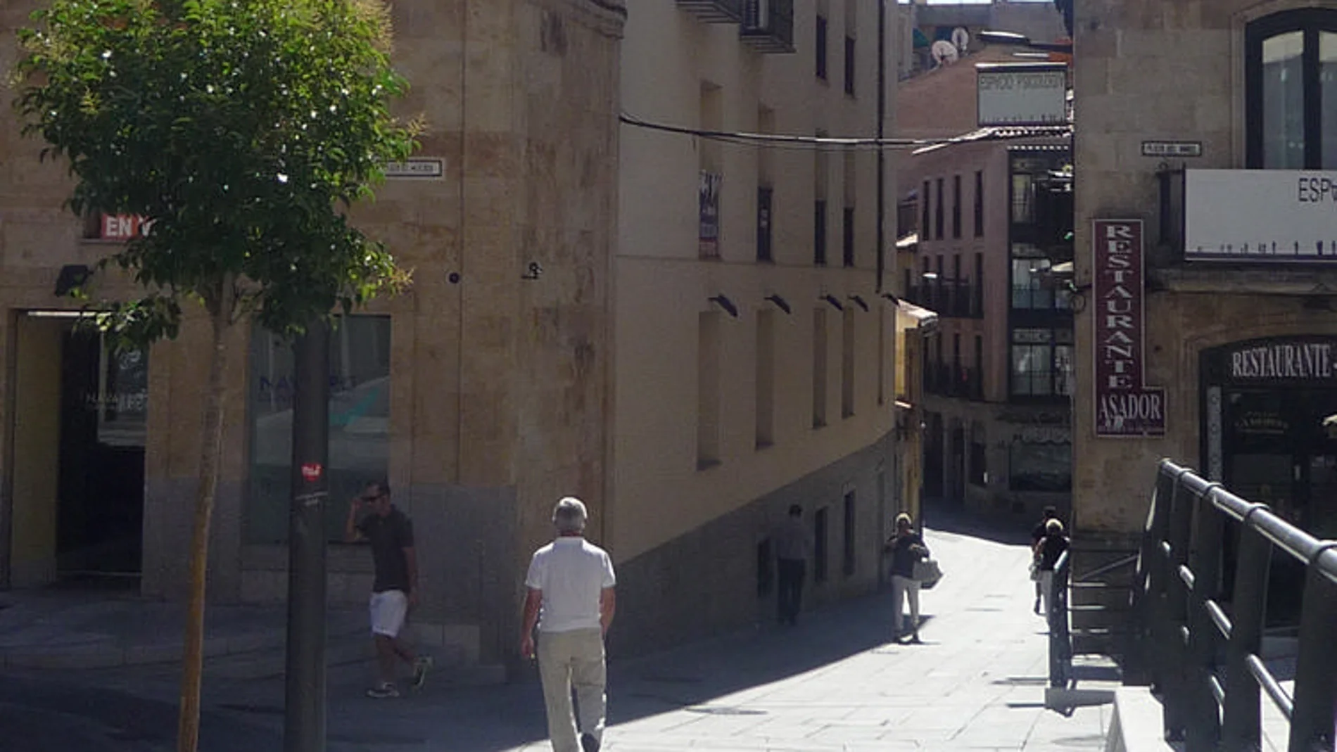 Calle varillas de Salamanca, donde se ha producido una de las agresiones