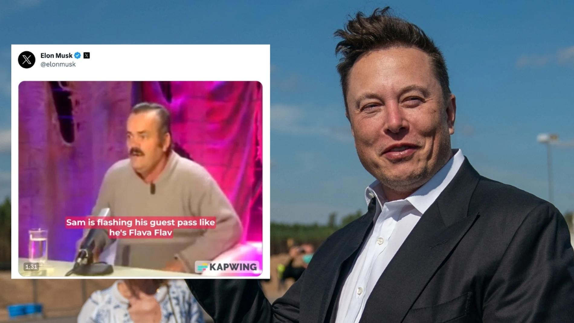 Elon Musk y el cómico español 'El Risitas'