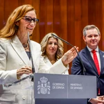Ceremonia de traspaso de cartera a la nueva ministra de Sanidad Mónica García 
