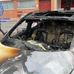 MURCIA.-Sucesos.- Detenido un joven como presunto autor del incendio que calcinó varios vehículos y contenedores en Murcia