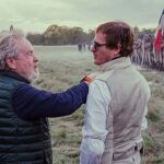 Ridley Scott y Joaquin Phoenix en el rodaje de "Napoleón"