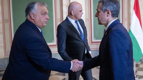 El primer ministro húngaro, Viktor Orban, durante una visita oficial a Berna