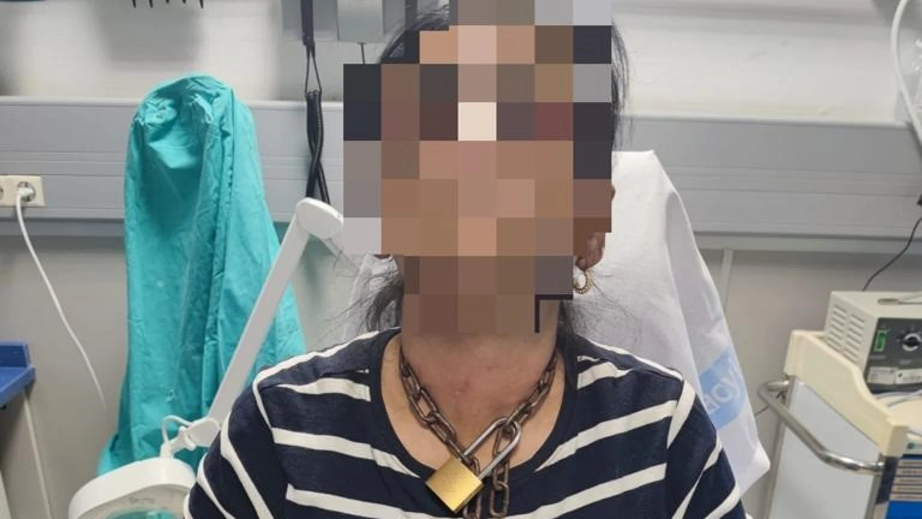 La mujer se presentó de esta manera en el hospital de Miranda de Ebro