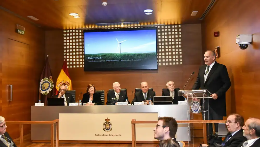 Mario Ruiz-Tagle, consejero delegado de Iberdrola en España, durante el acto en el que recibió el galardón
