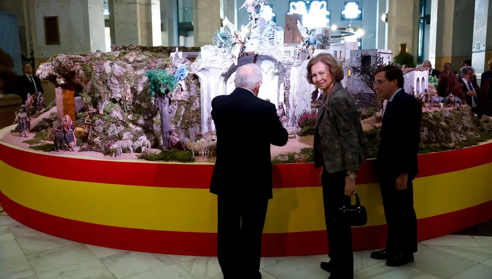 La reina Sofía asiste a la presentación del Belén del Ayuntamiento de Madrid