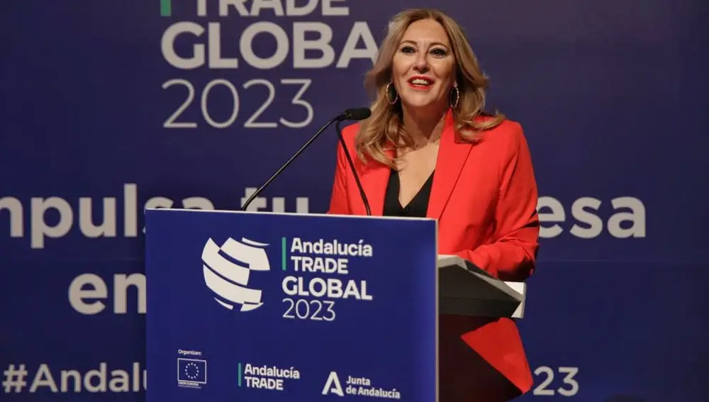 La consejera de Economía, Hacienda y Fondos Europeos y presidenta de Andalucía TRADE, Carolina España