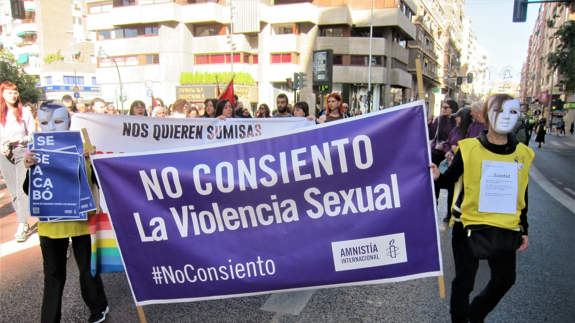 Convocadas por las diversas organizaciones feministas, englobadas en la Asablea Feminista de la Región de Murcia la mayoría de ellas, la ciudad de Murcia ha celebrado el 25N