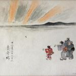 Obra del pintor japonés Shounji Temple sobre la tormenta de 1872