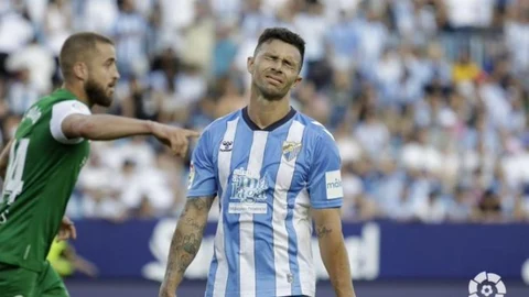 Rubén Castro con el Málaga
