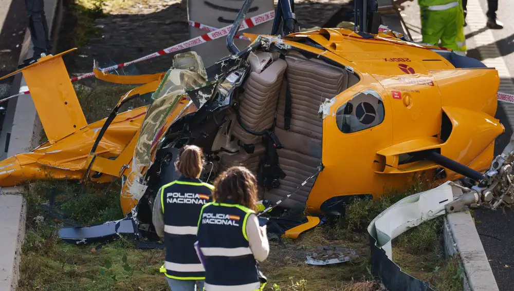 Los ocupantes del helicóptero han sobrevivido al accidente