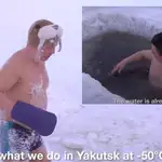 Nikolai, un vecino de Yakutia, Rusia, realiza su baño a menos 50º todas las mañanas