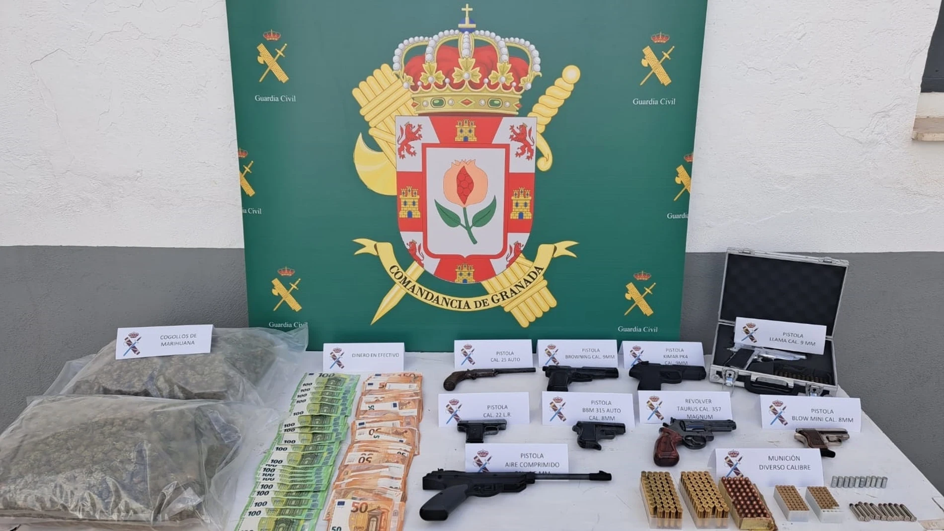 Arsenal de armas descubierto en Granada