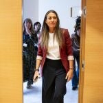 La diputada y portavoz de Junts, Miriam Nogueras, a su llegada a la actividad ordinaria de la comisión de defensa el día en el que se constituyen 28 comisiones, en el Congreso de los Diputados, a 4 de diciembre de 2023, en Madrid (España).
