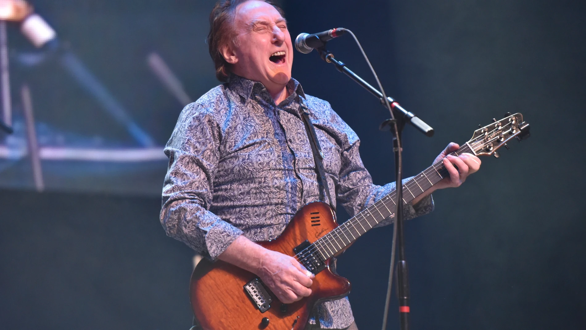 FILE - Denny Laine performs, Thursday Jan, 17, 2019, at the Arcada Theatre in St. Charles, Ill. Laine, a British singer, songwriter and guitarist who performed in an early, pop-oriented version of the Moody Blues and was later Paul McCartney’s longtime sideman in the ex-Beatle’s solo band Wings, died Tuesday, Dec. 5, 2023, his wife said in a social media post. (Photo by Rob Grabowski/Invision/AP, File)