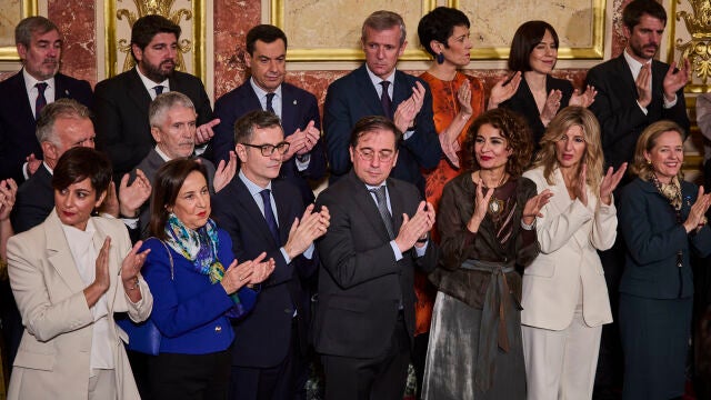 Acto institucional por el Día de la Constitución en el Salón de pasos perdidos del Congreso de los Diputados. 