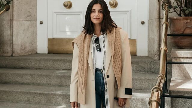María García de Jaime con un look con básicos.