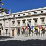 El Senado acoge por primera vez el izado de la bandera nacional en el Día de la Constitución