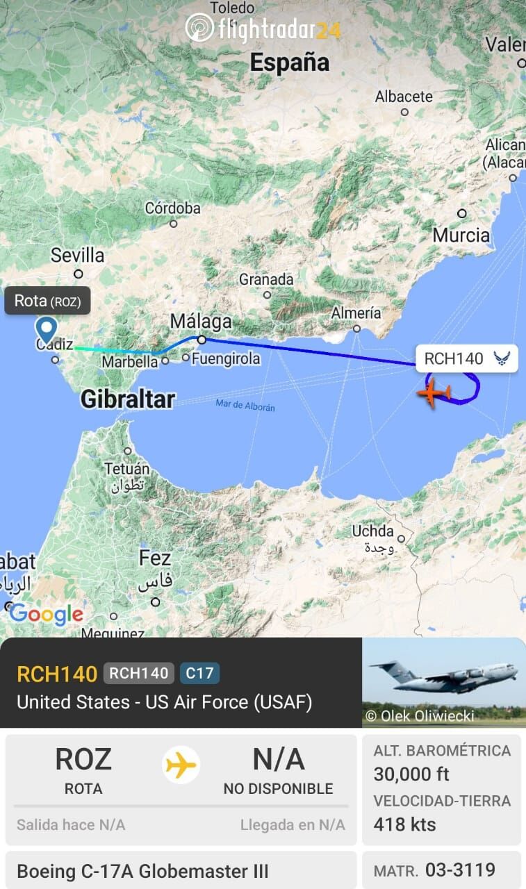 Argelia cierra el paso a un avión de EEUU con destino a España