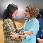 La consellera de Hacienda de la Comunitat Valenciana, Ruth Merino, saluda a la ministra, María Jesús Montero