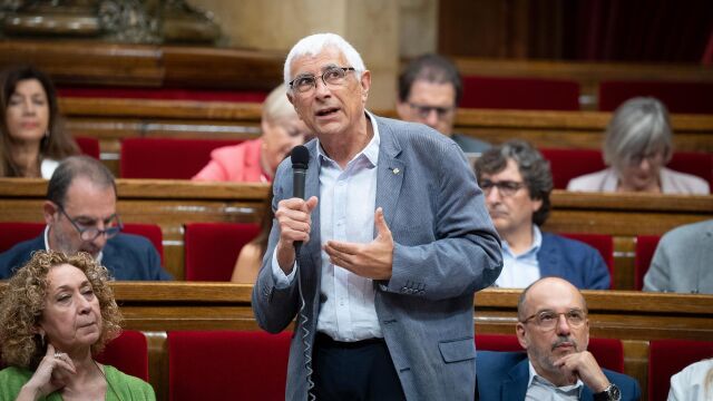 El conseller Manel Balcells, en el Parlament
