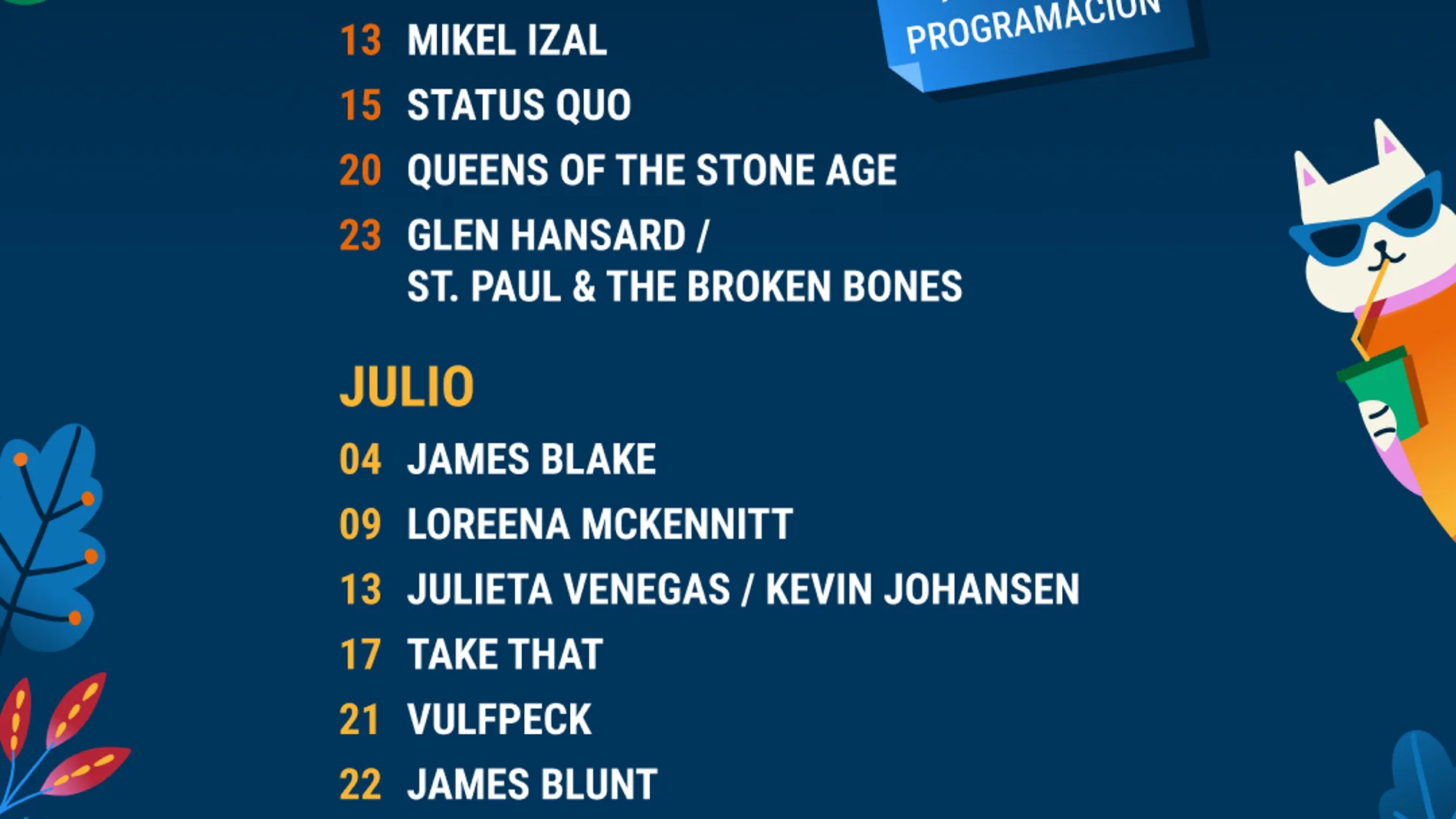 PJ Harvey, Queens Of The Stone Age, Status Quo y James Blake, en Noches del Botánico 2024