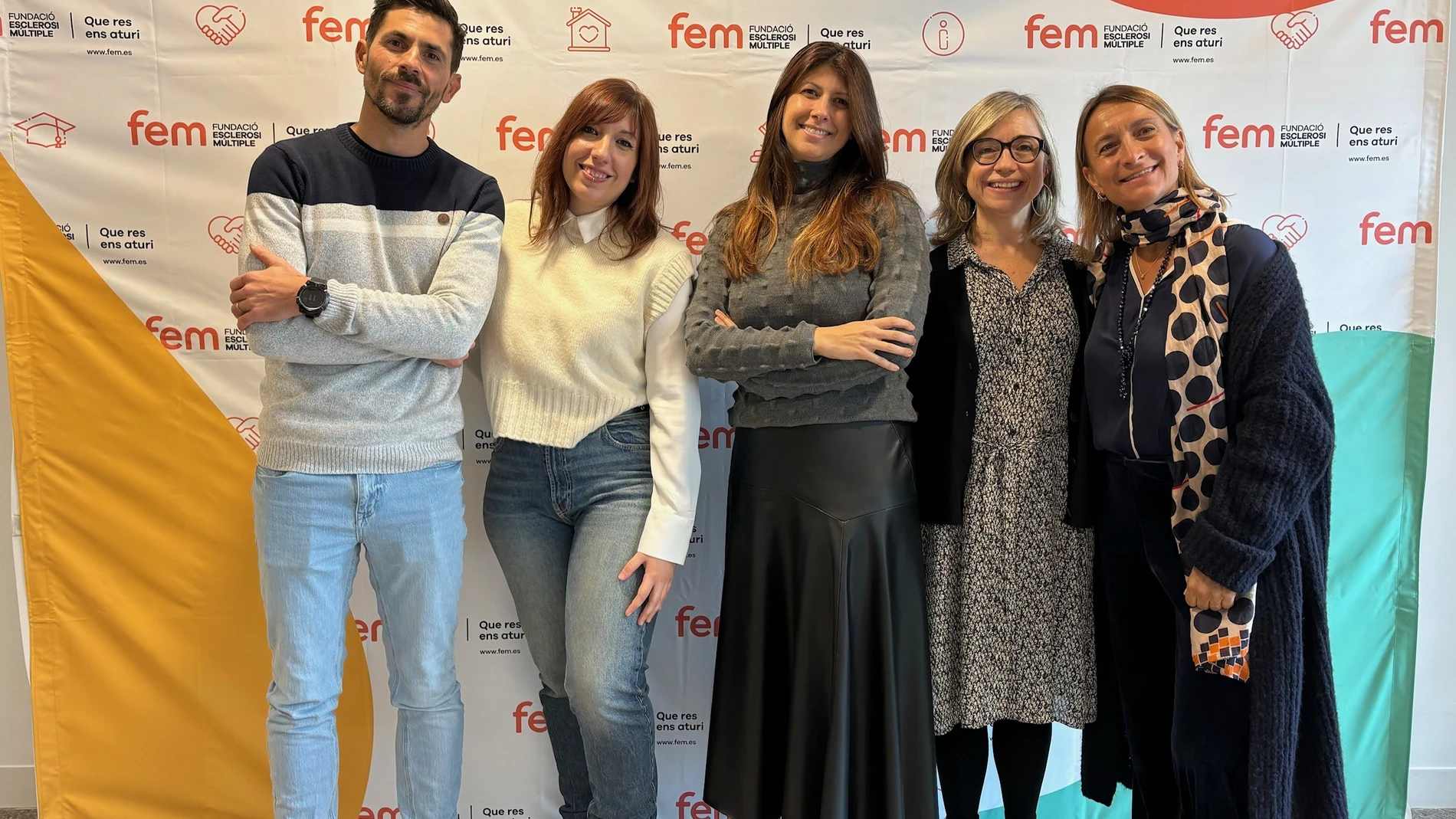 De izquierda derecha, Espinola, Navarro, Gómez y Masriera, directora ejecutiva de FEM