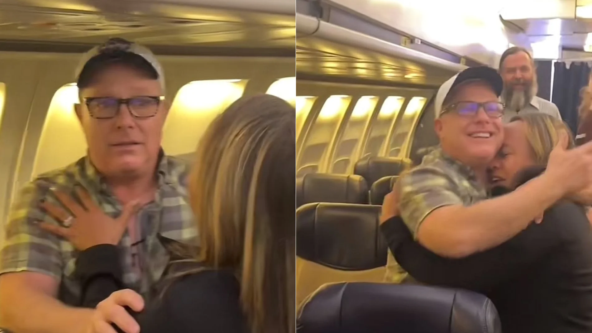 Emotivo momento en pleno vuelo: pasajeros cantan a coro para tranquilizar a un hombre con alzhéimer